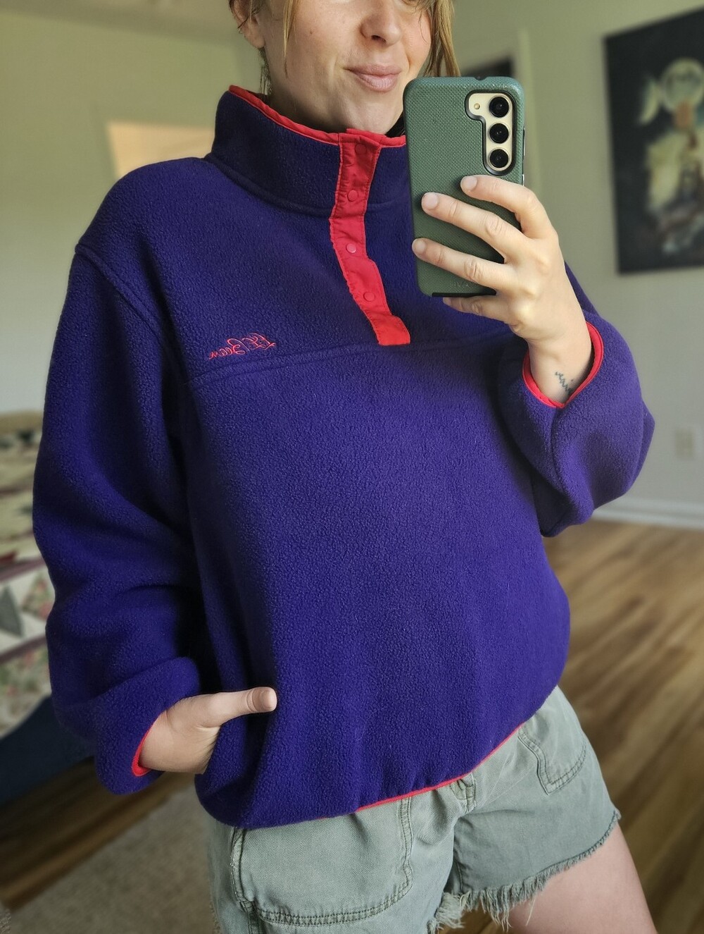 Vintage L.L. BEAN Purple Pullover Fleece - Girl's Large, Women's Medium